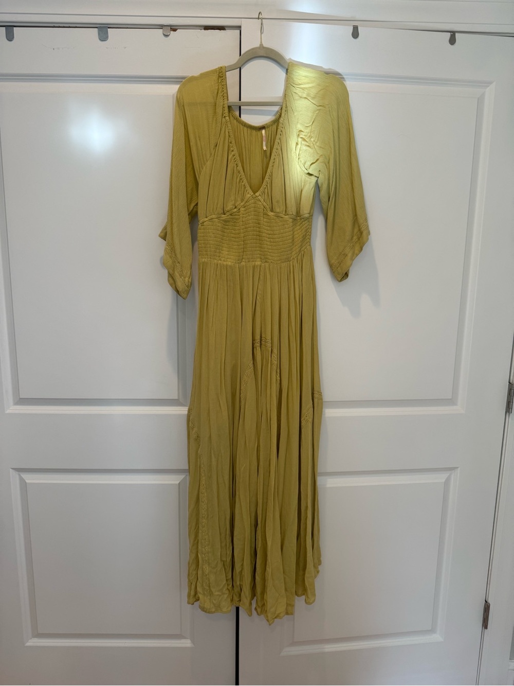 Free People Sage Green Boho Maxi Dress